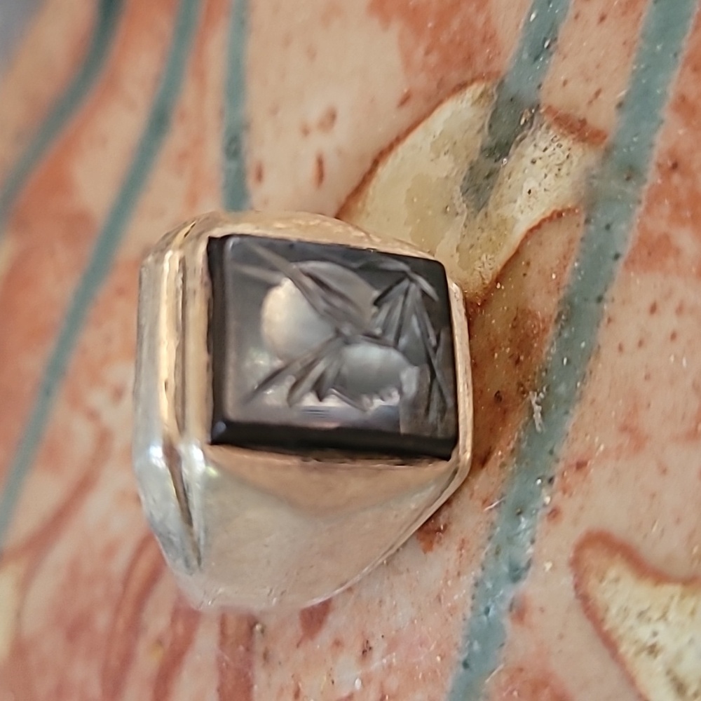 Intaglio Vintage Ring Sterling Silver